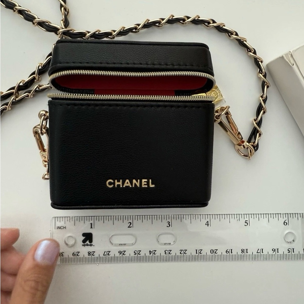 Chanel Black Lipstick Bag Mirror Case NEW - Picture 6 of 9